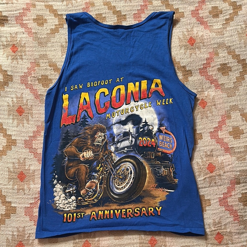 Blue Motorcycle Week Tank Top - Picture 2 of 3